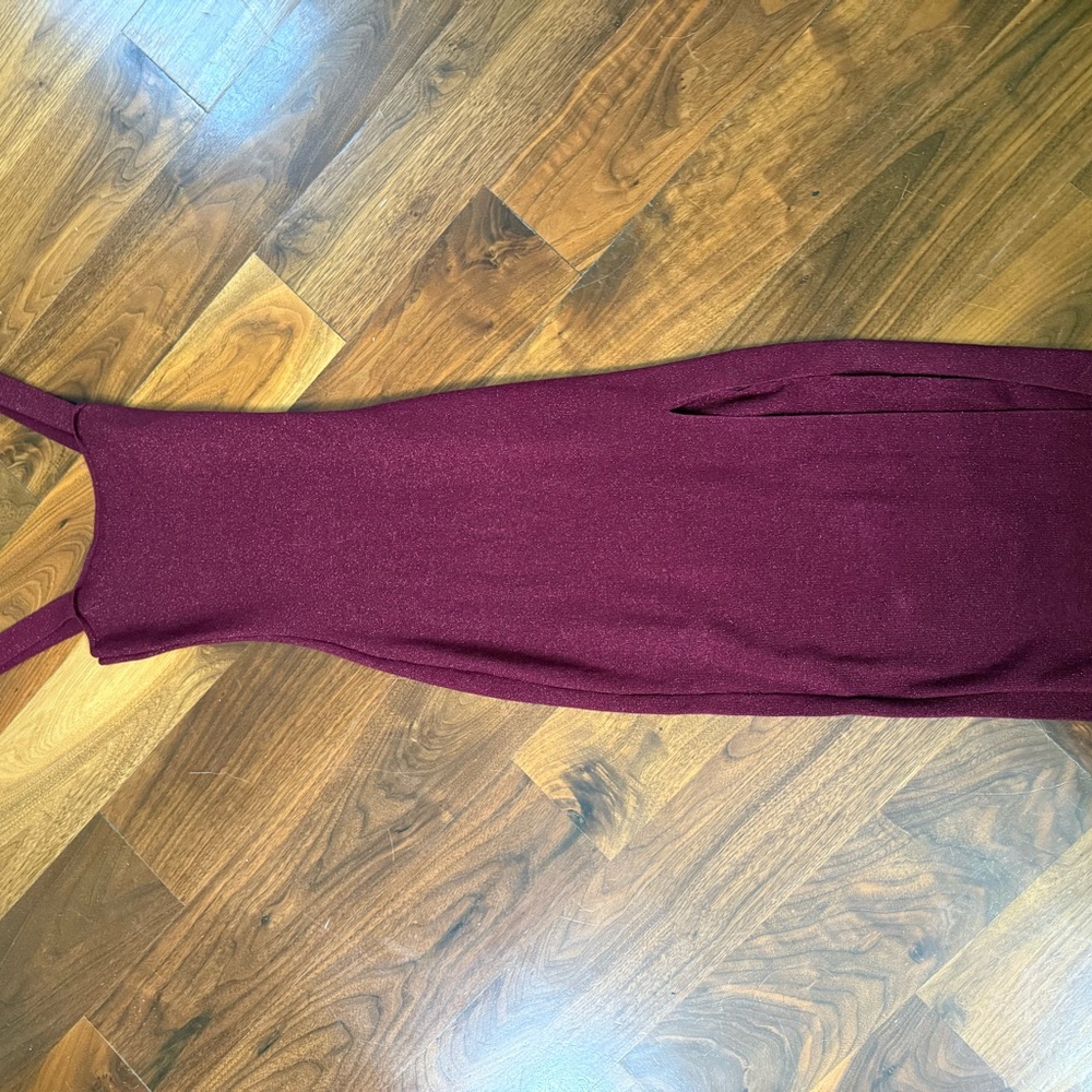 Nookie Red Bodycon Midi Dress Spaghetti Strap - Picture 5 of 5